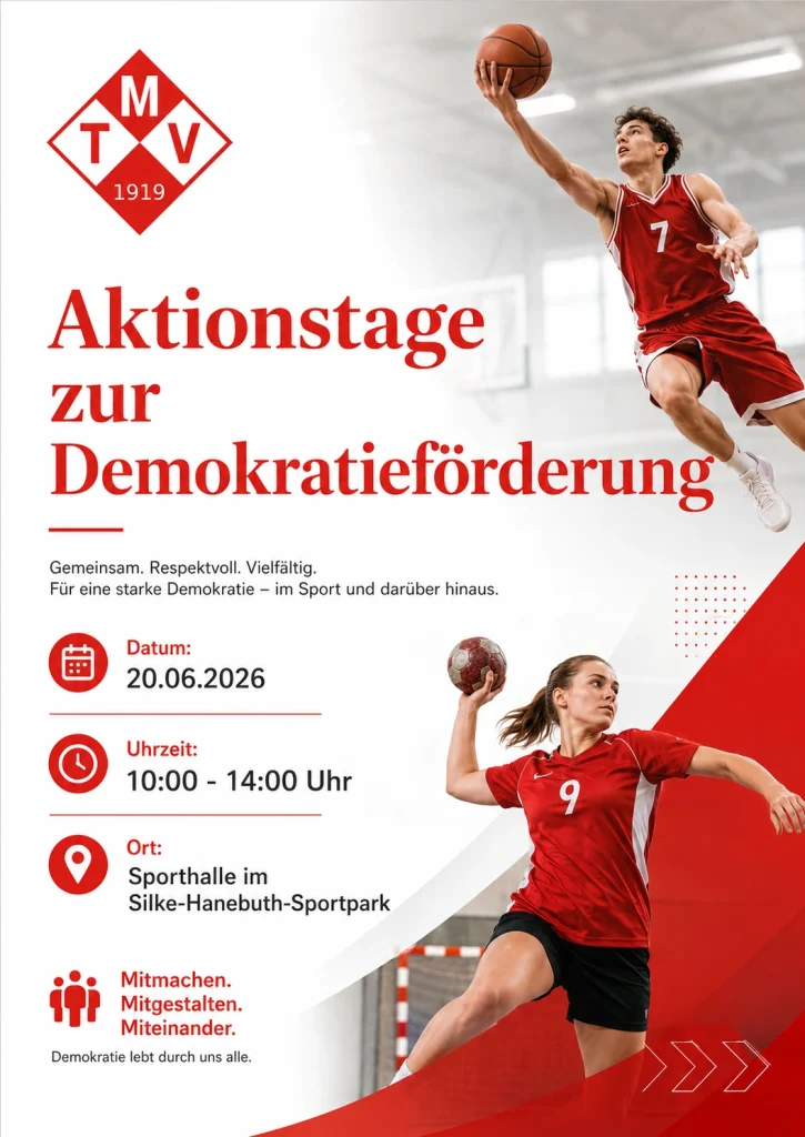 Plakat Aktionstage zur Demokratieförderung am 20. Juni 2026