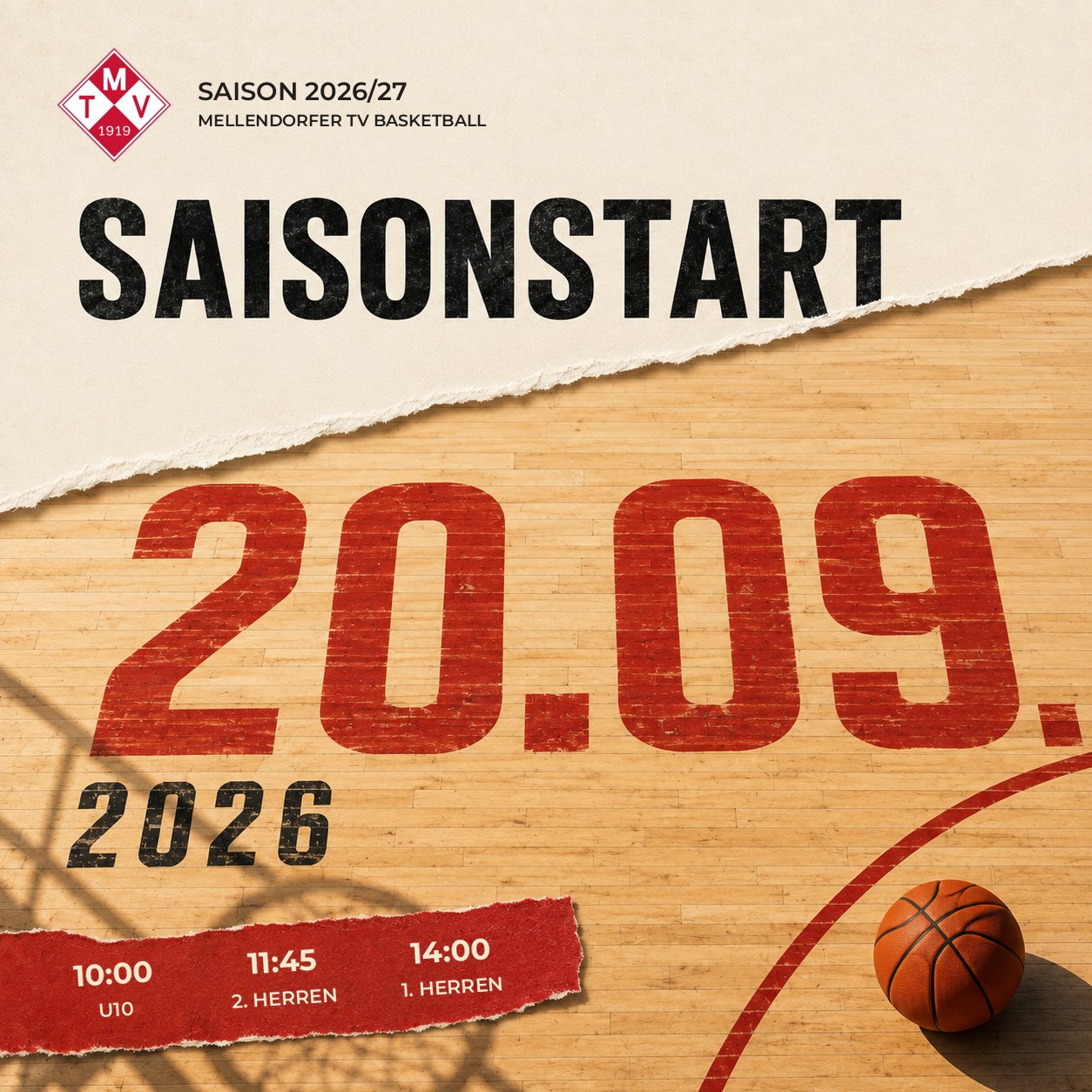 Mehr über den Artikel erfahren Die neue Saison startet zu Hause! 🏀🔴⚪